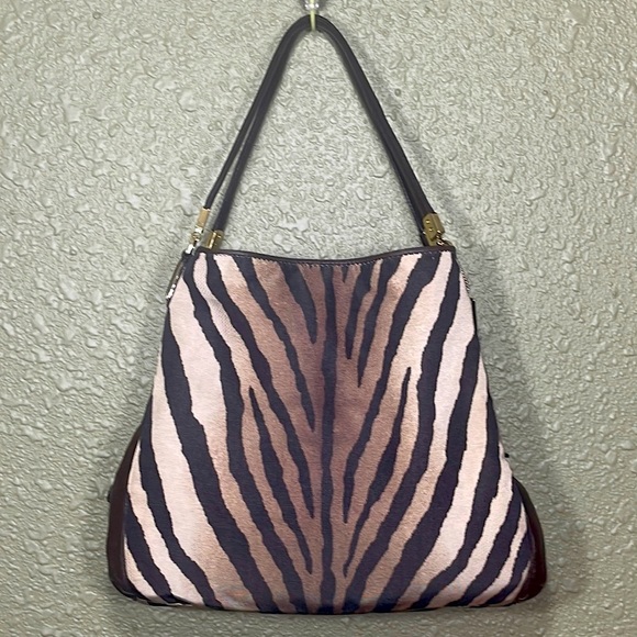 Coach Handbags - COACH Madison Phoebe Zebra Print Shoulder Bag